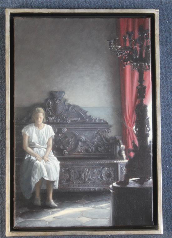 § Genevieve Dael (1947-) Nostalgie Baroque, 16 x 10.5in.